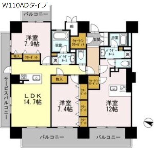 ロイヤルパークスERささしま　W110ADtype-5