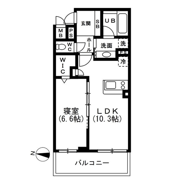 ロイジェント名駅南　Btype間取り