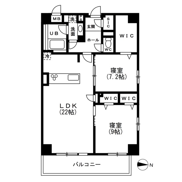 ロイジェント名駅南　Ftype間取り