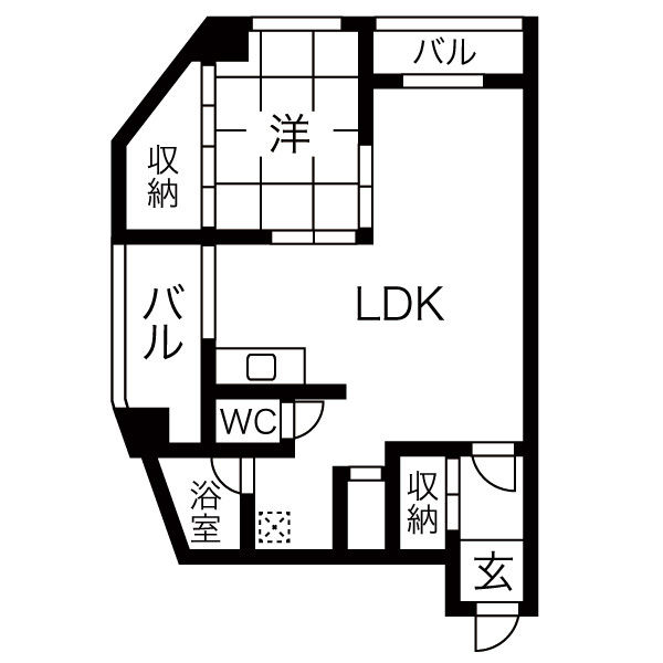 主税ビル(チカラビル)　701間取り