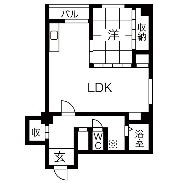 主税ビル(チカラビル)　805間取り